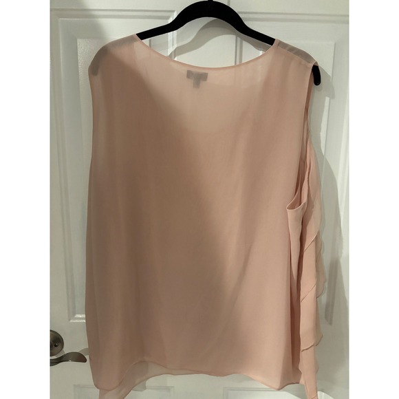 Talbots Ruffle Sleeveless Blouse Top Layered Pink Party Casual 22W - Picture 3 of 3